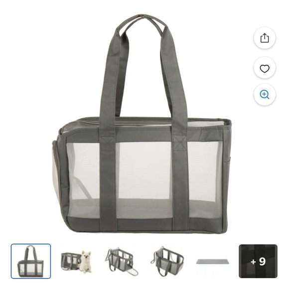 Gray Mesh Pet Carrier Tote - Picture 11 of 12